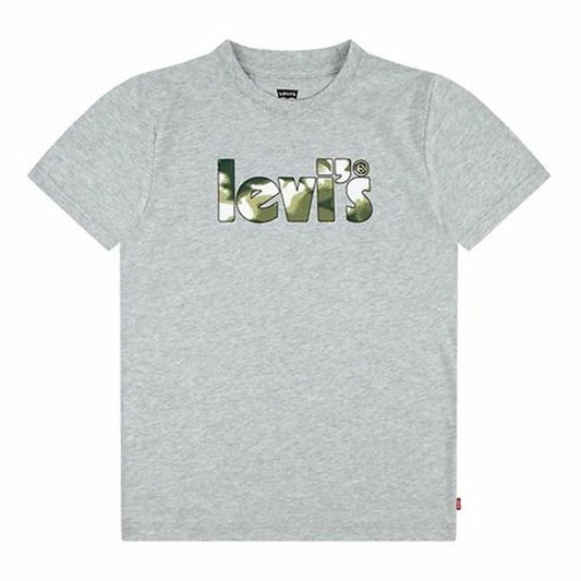 T-shirt Levi's Camo Poster Logo Gray 60731 Cinzento