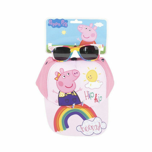 Conjunto de boné e óculos de sol Peppa Pig Cor de Rosa (51 cm) 2 Peças